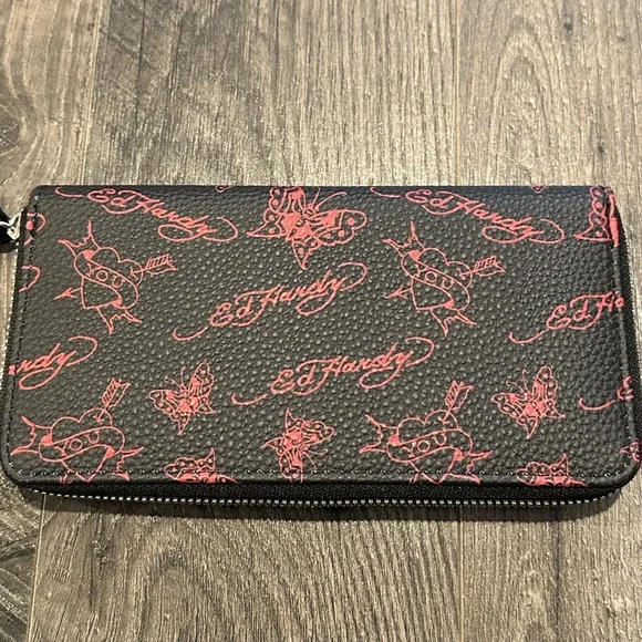 NWT Ed Hardy Black Wristlet with Tiger Design 🐯 - Picture 5 of 6
